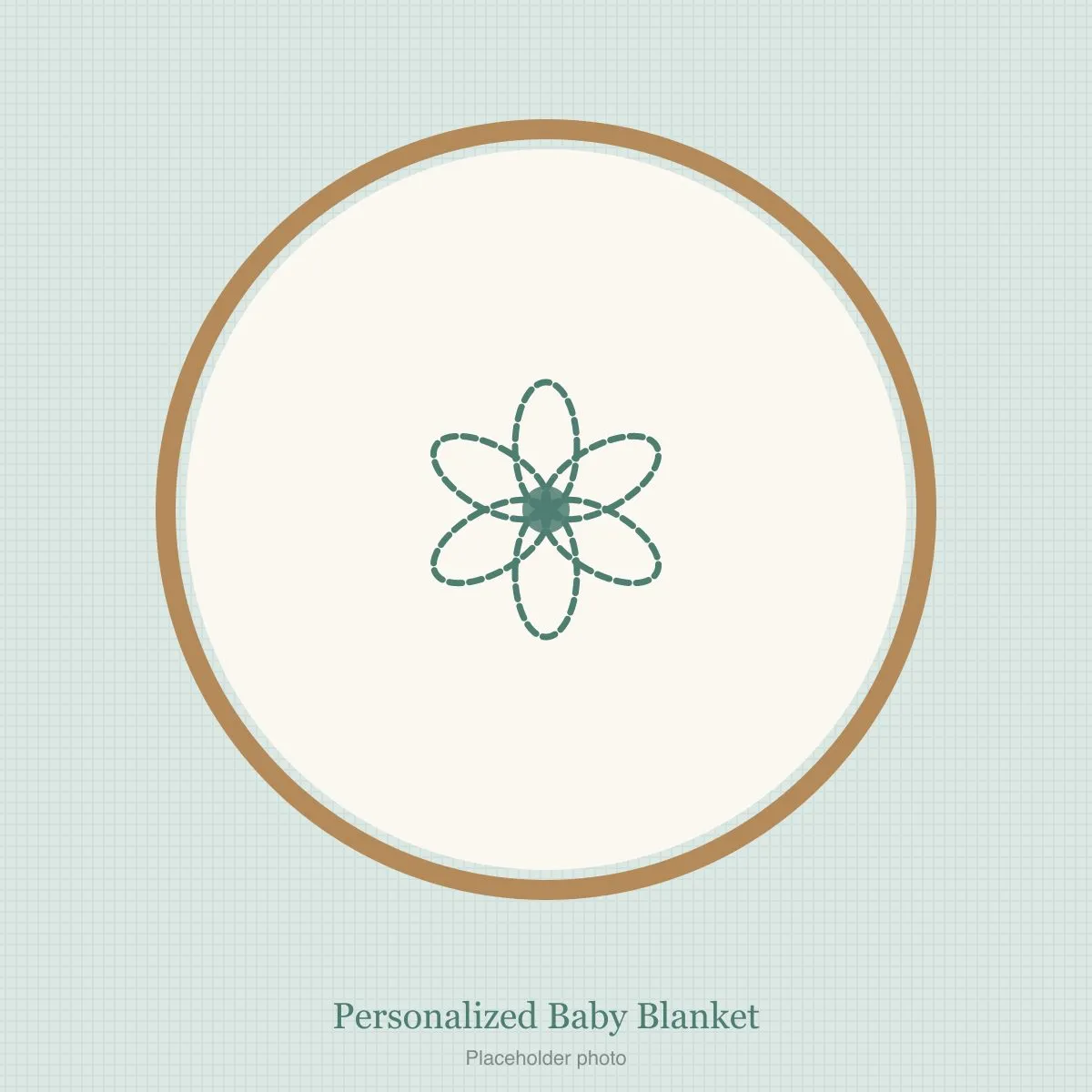 Soft baby blanket embroidered with a name and small stars